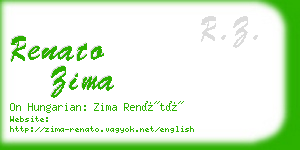 renato zima business card